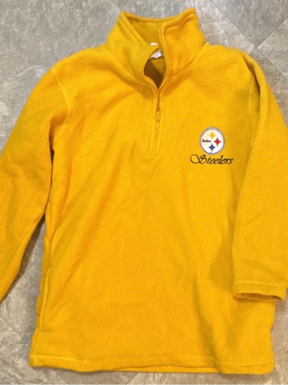 Yellow Steelers Half-Zip Fleece Pullover